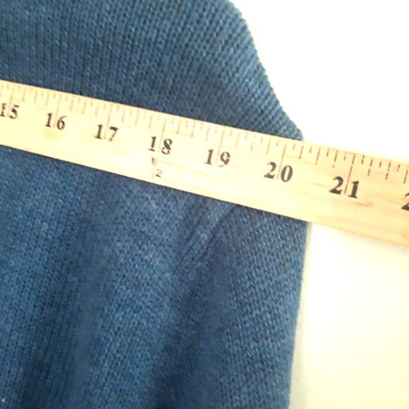 Croft & Barrow Mock Neck Sweater Men XXL Blue Slate Heather 1/4 Zip Up Knit - Picture 4 of 11